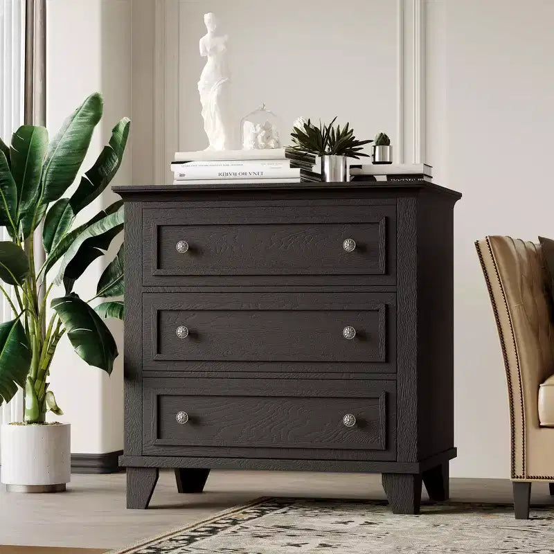 Commode à 3/6/7 tiroirs, commode de rangement en bois avec poignées en métal exquises, commode au design moderne pour chambre à coucher, salon, entrée