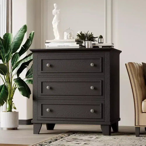 Commode à 3/6/7 tiroirs, commode de rangement en bois avec poignées en métal exquises, commode au design moderne pour chambre à coucher, salon, entrée