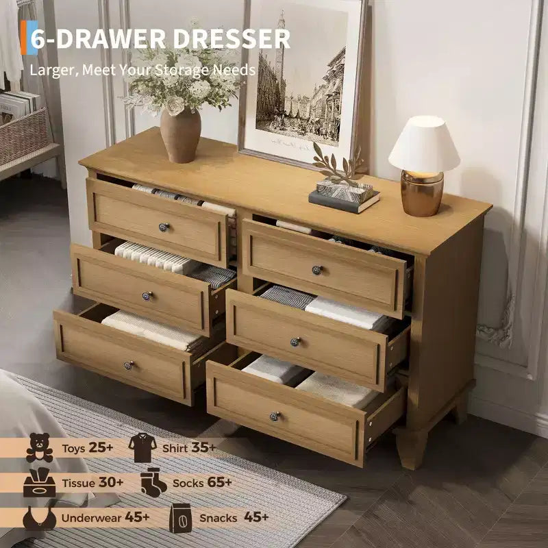 Commode à 3/6/7 tiroirs, commode de rangement en bois avec poignées en métal exquises, commode au design moderne pour chambre à coucher, salon, entrée