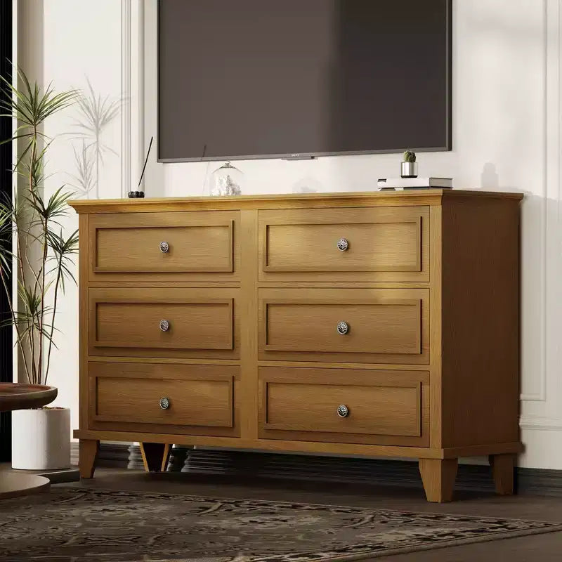 Commode à 3/6/7 tiroirs, commode de rangement en bois avec poignées en métal exquises, commode au design moderne pour chambre à coucher, salon, entrée
