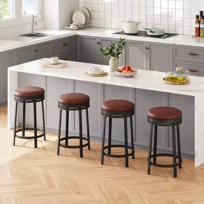 COZONY Lot de tabourets de bar pivotants, tabourets réglables hauteur comptoir, tabourets d'îlot de cuisine pour coin petit-déjeuner, bar de maison, repas sur comptoir