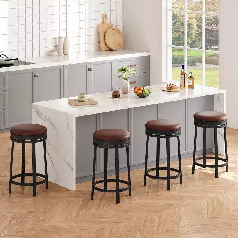 COZONY Lot de tabourets de bar pivotants, tabourets réglables hauteur comptoir, tabourets d'îlot de cuisine pour coin petit-déjeuner, bar de maison, repas sur comptoir