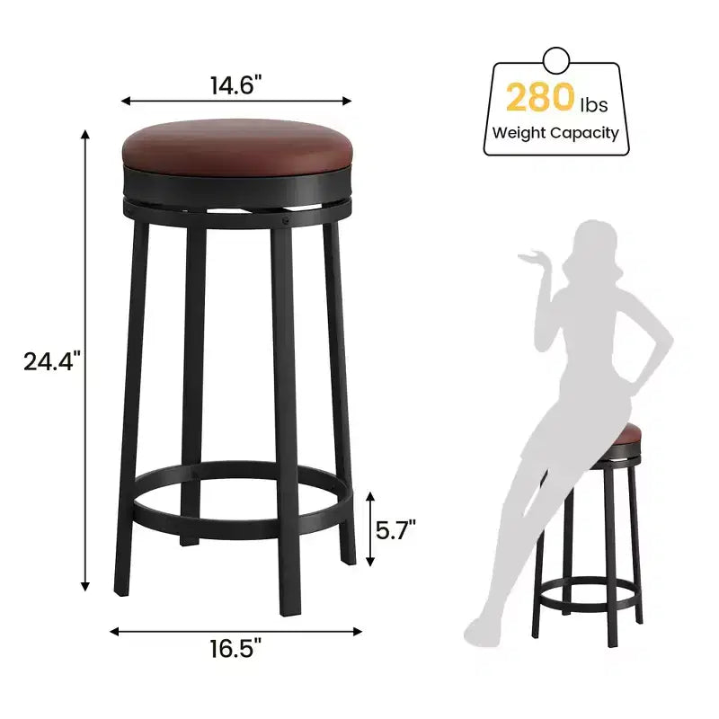 COZONY Lot de tabourets de bar pivotants, tabourets réglables hauteur comptoir, tabourets d'îlot de cuisine pour coin petit-déjeuner, bar de maison, repas sur comptoir