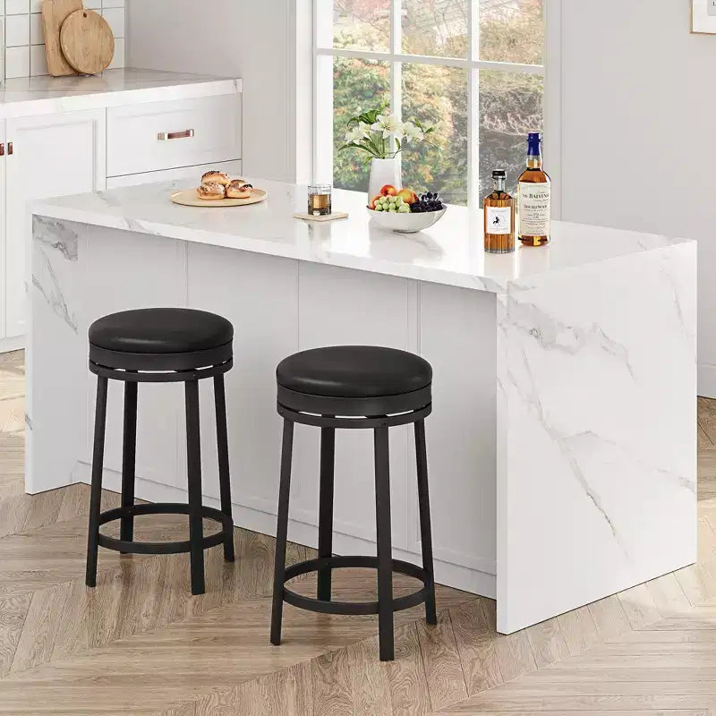 COZONY Lot de tabourets de bar pivotants, tabourets réglables hauteur comptoir, tabourets d'îlot de cuisine pour coin petit-déjeuner, bar de maison, repas sur comptoir