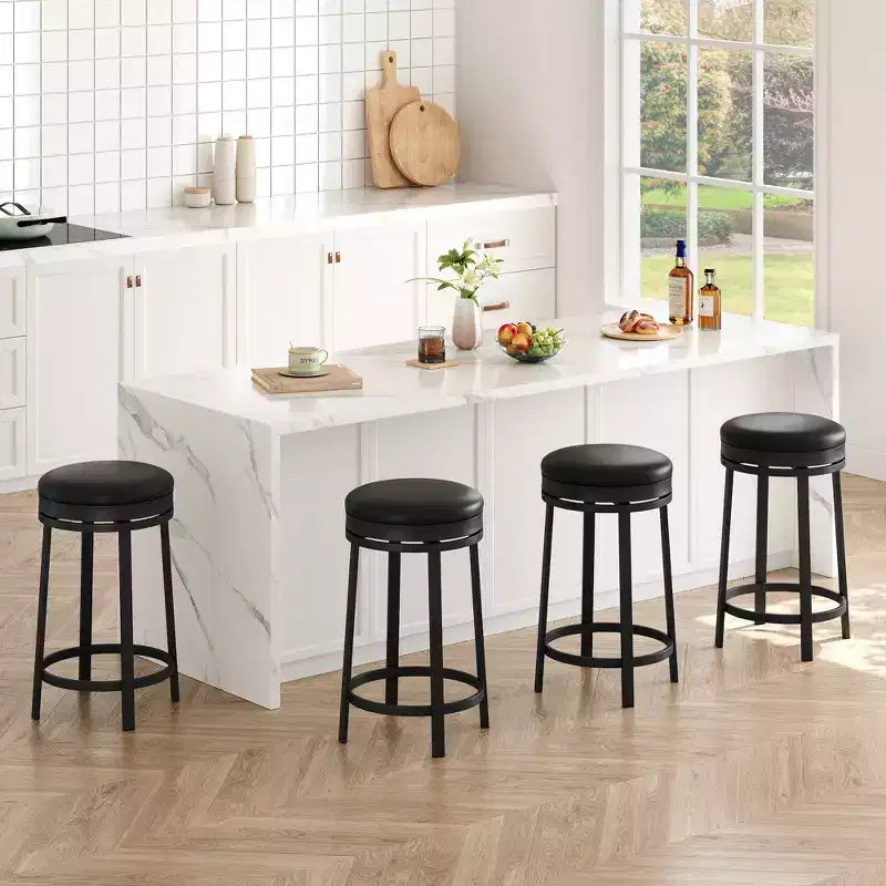 COZONY Lot de tabourets de bar pivotants, tabourets réglables hauteur comptoir, tabourets d'îlot de cuisine pour coin petit-déjeuner, bar de maison, repas sur comptoir