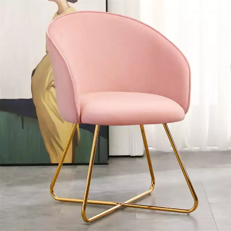 Furniliving Velvet Vanity Chair with Back, Modern Accent Chair for Vanity, Upholstered Makeup Stoolfor Bedroom, Living Room, Dressing Room