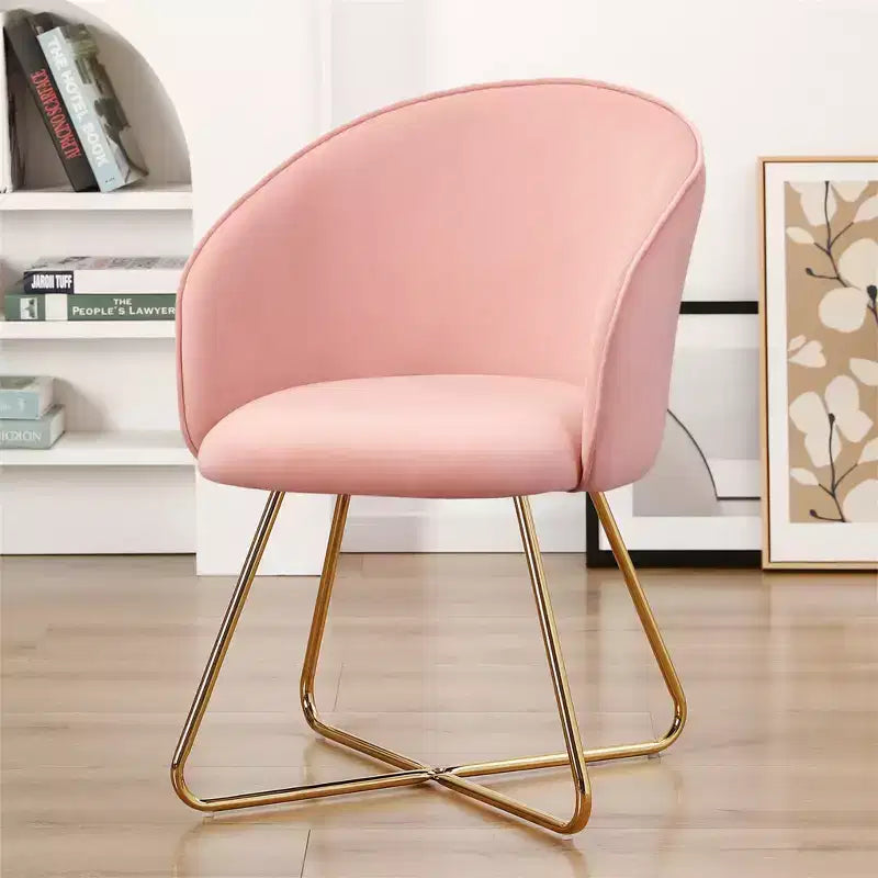 Furniliving Velvet Vanity Chair with Back, Modern Accent Chair for Vanity, Upholstered Makeup Stoolfor Bedroom, Living Room, Dressing Room