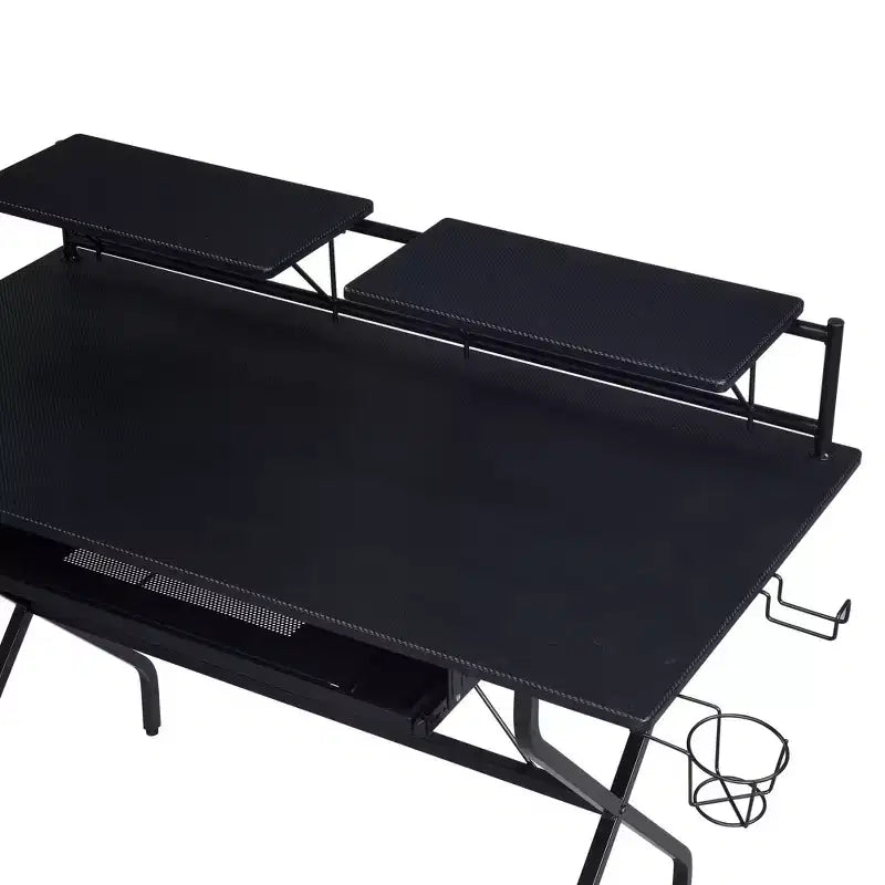 Bureau réglable en hauteur en acier noir de 45 po sans rangement