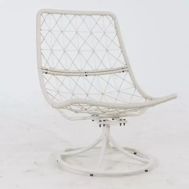 Oversize 360 Swivel Plush Lounge Chair with Metal Rocking Base, Winter Rattan Rocking Papasan Chair with 6.3 Comfy Deep Seat Thick Cushion