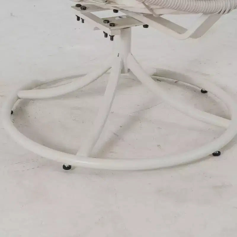 Oversize 360 Swivel Plush Lounge Chair with Metal Rocking Base, Winter Rattan Rocking Papasan Chair with 6.3 Comfy Deep Seat Thick Cushion