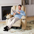 COZONY Leather Recliner Chair with Comfortable Arms and Cup Holders for Living Room