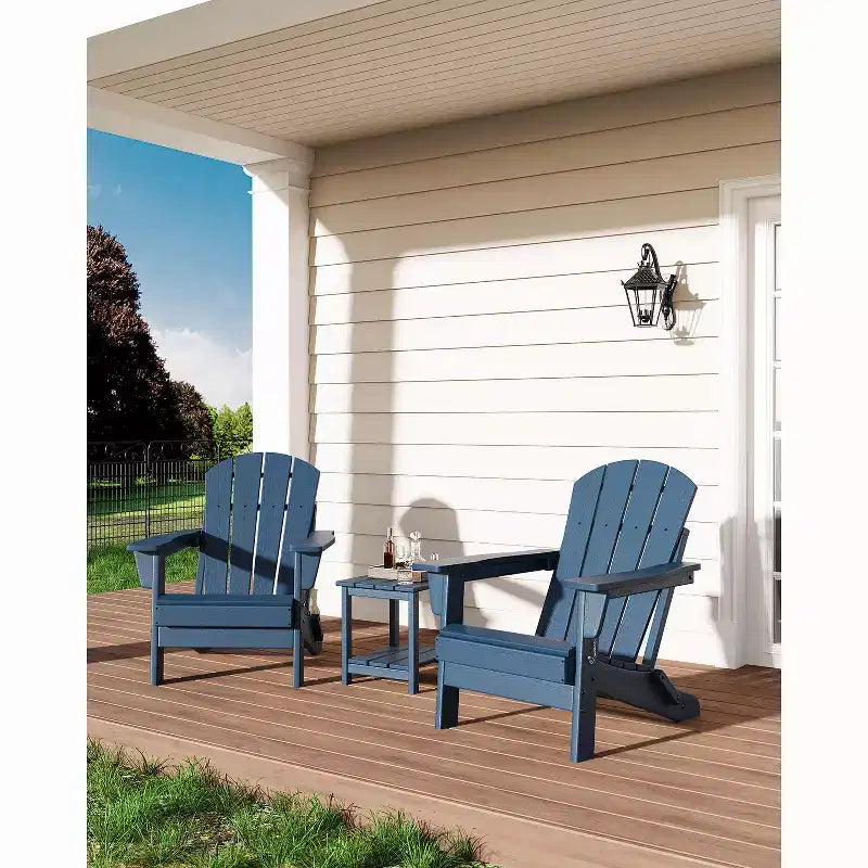 COZONY Adirondack Chair Outdoor, HDPE Heavy Duty 380lb Capacity, Weather Resistant No Assembly Required Foldable for Patio, Lawn, Garden