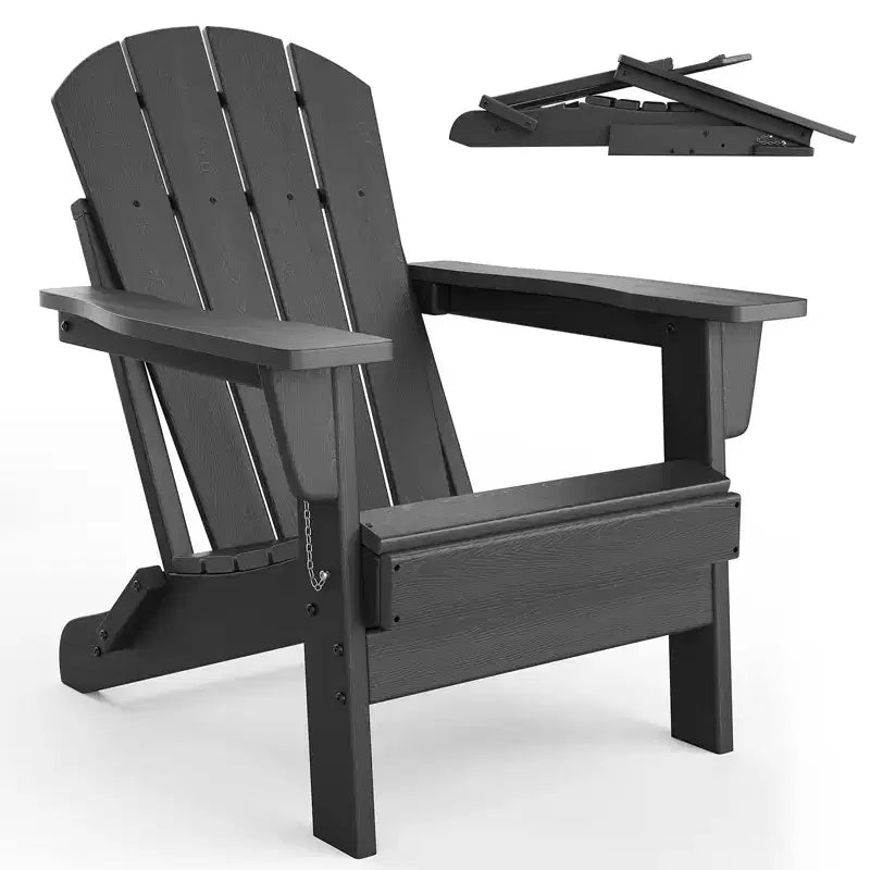 COZONY Adirondack Chair Outdoor, HDPE Heavy Duty 380lb Capacity, Weather Resistant No Assembly Required Foldable for Patio, Lawn, Garden
