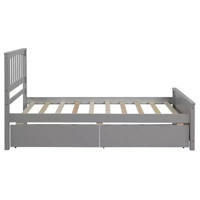 Lit plateforme deux places avec 2 tiroirs pour chambre et chambre d'amis