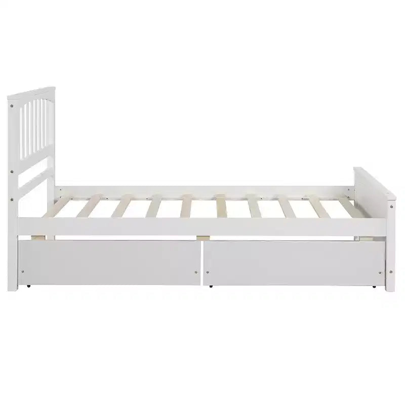 Lit plateforme deux places avec 2 tiroirs pour chambre et chambre d'amis