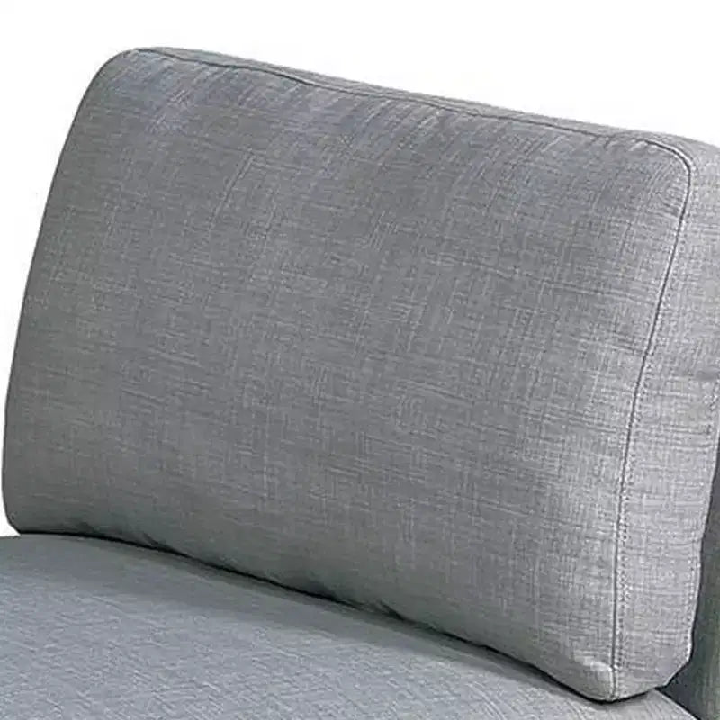 Fauteuil de canapé modulable sans accoudoirs Royal Hampton 37 pouces, tissu Dorris gris clair, bois