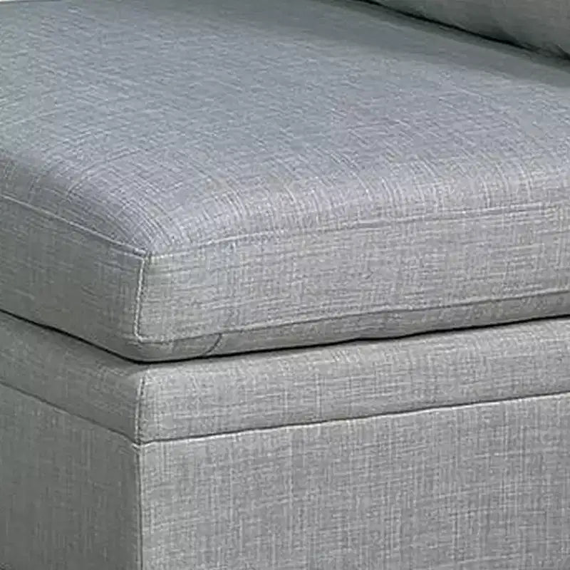 Fauteuil de canapé modulable sans accoudoirs Royal Hampton 37 pouces, tissu Dorris gris clair, bois