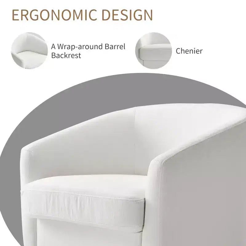 Dyonery Swivel Accent Chair Set of 1-Comfy Living Room Armchair No-Sag Foam,Swivel Accent Single Sofa for Bedroom Living Room,Office