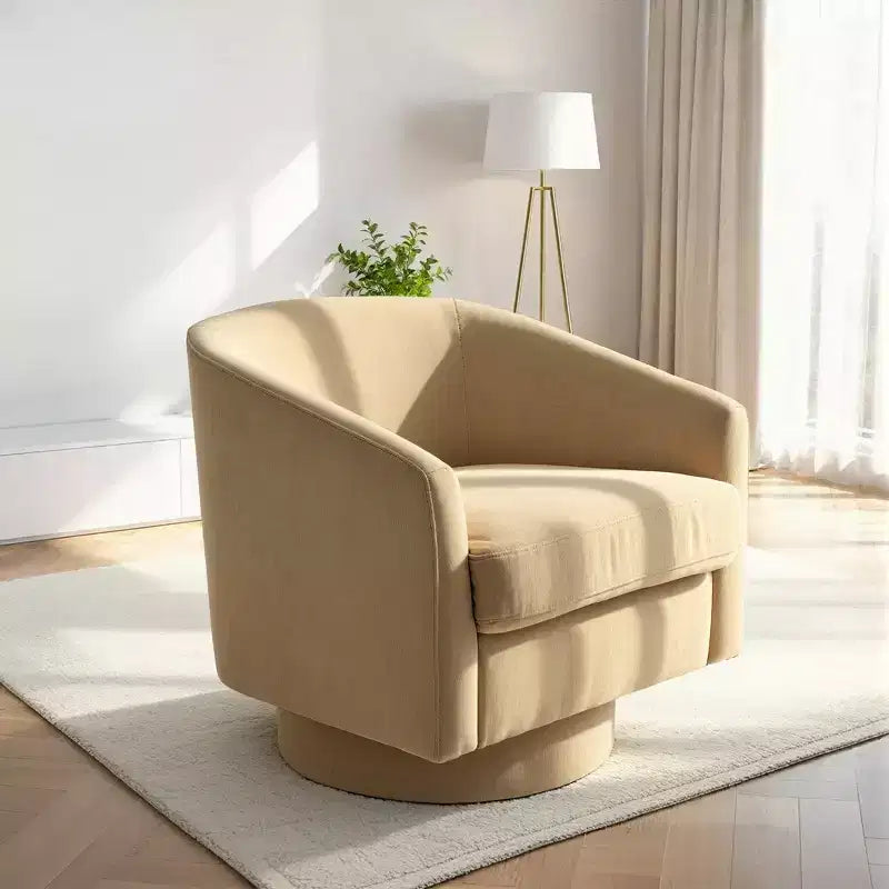 Dyonery Swivel Accent Chair Set of 1-Comfy Living Room Armchair No-Sag Foam,Swivel Accent Single Sofa for Bedroom Living Room,Office