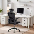 Office Computer Chair with Headrest, Mesh Home Office Chair with Adjustable Back Support & Armrest, High Back Ergonomic Rolling Work Chair for Study