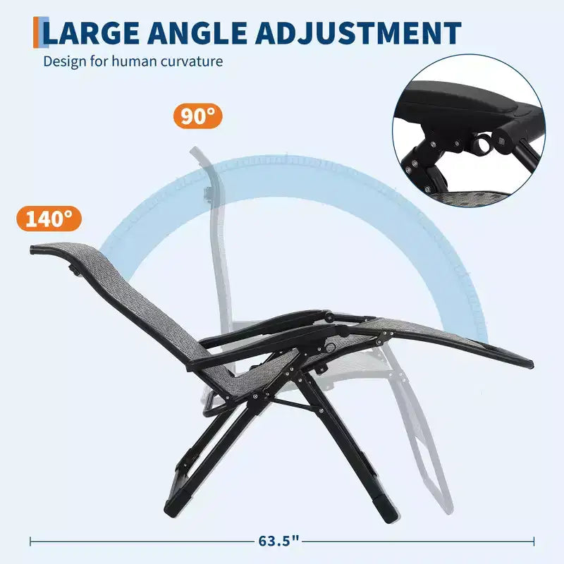 1 chaise longue pliante inclinable en rotin pour patio, réglable et portable, cadre en tube de fer