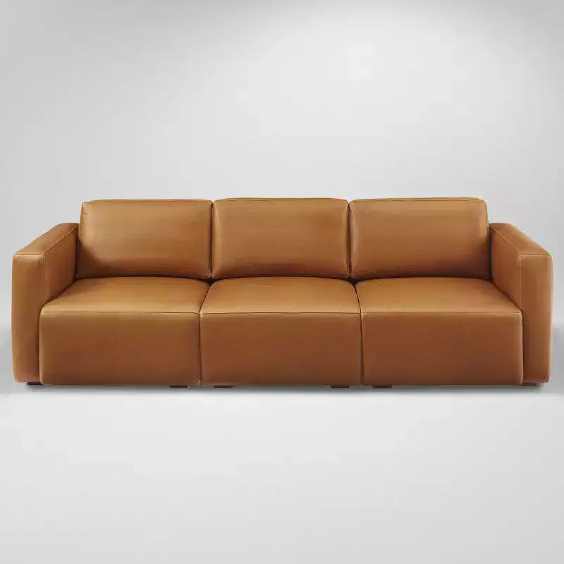 Canapé 3 places en cuir véritable de luxe