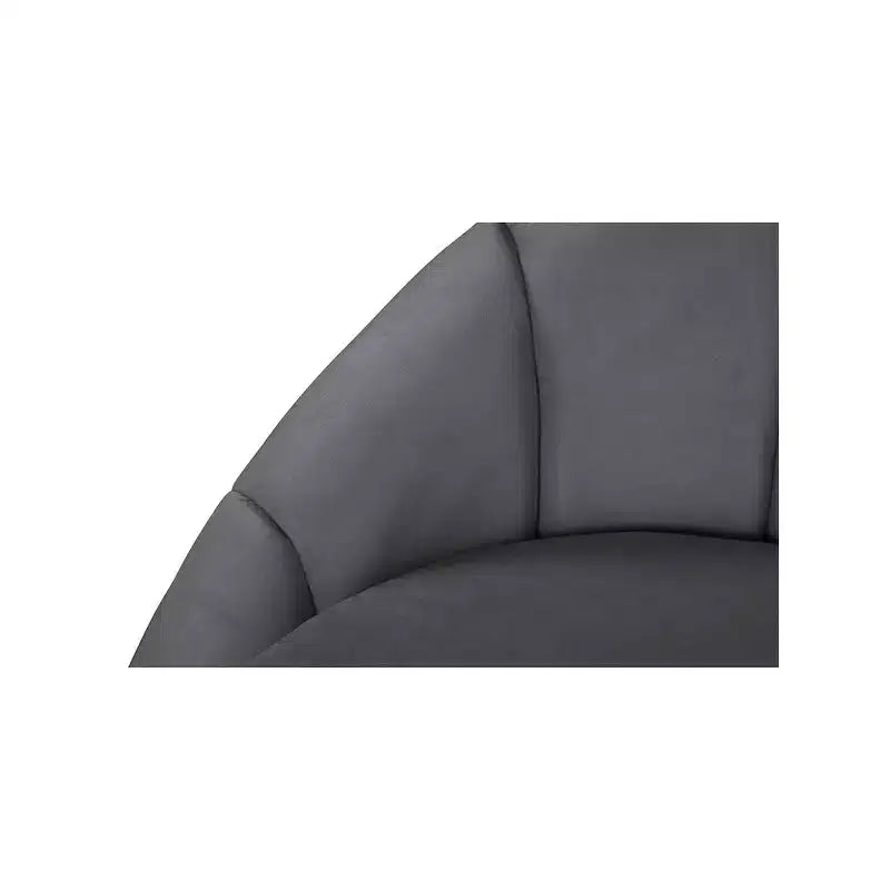 Meridian Furniture, Chaise Shelly en velours gris