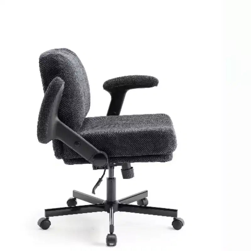 Chaise Criss-Cross à roulettes C avec accoudoirs relevables, siège large à coussin épais, pivotante pour bureau/appartement
