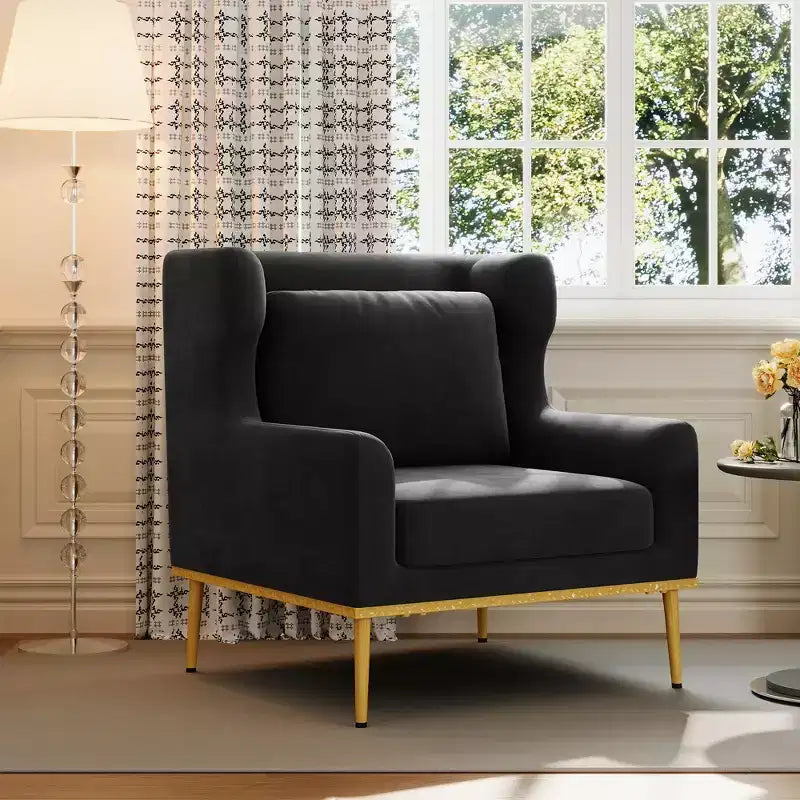 Fauteuil Galina en Velours Moderne avec Oreiller Christopher Knight Home