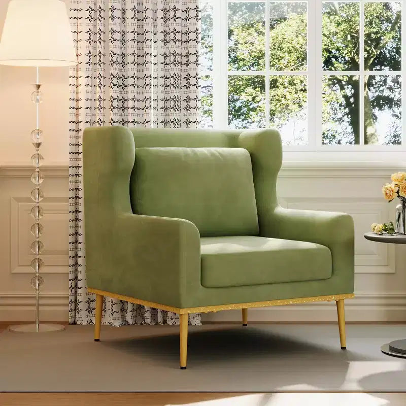 Fauteuil Galina en Velours Moderne avec Oreiller Christopher Knight Home