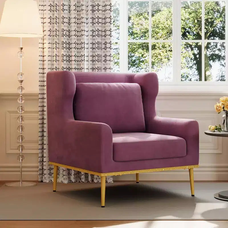 Fauteuil Galina en Velours Moderne avec Oreiller Christopher Knight Home