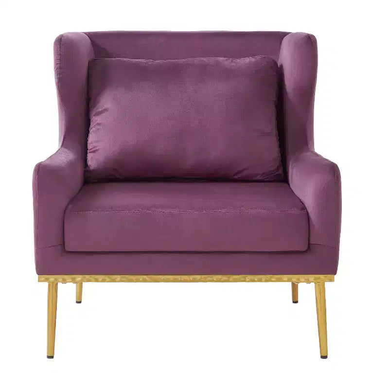 Fauteuil Galina en Velours Moderne avec Oreiller Christopher Knight Home