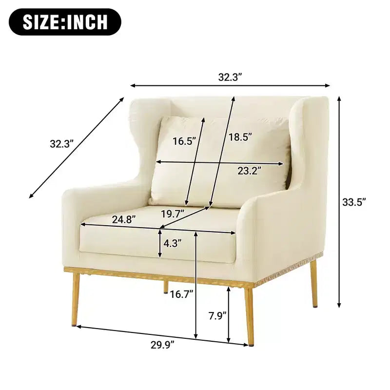 Fauteuil Galina en Velours Moderne avec Oreiller Christopher Knight Home