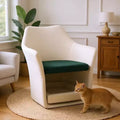 Bestier Accent Chair with Pet Friendly Space, 2 in 1 Modern Lounge Sofa Chair, Upholstered Barrel Chair with Removable Base for Living Room Office