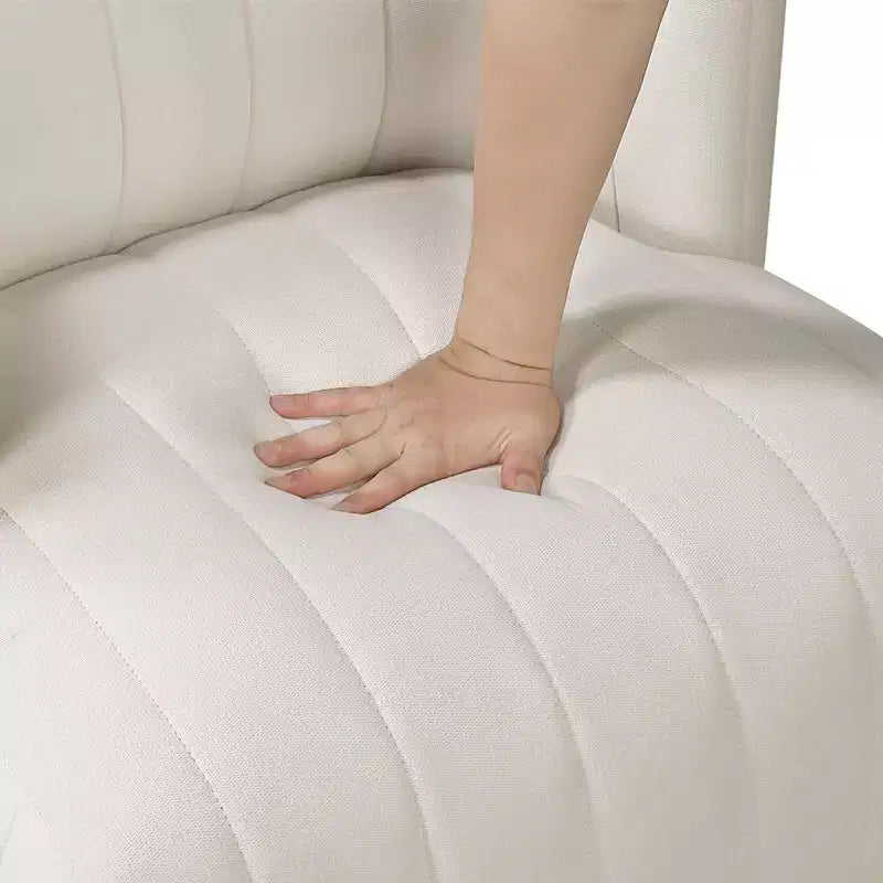 Okak Modern Luxury Swivel Accent Chair with Channel Tufted Details,Upholstered Reading Chair for Living Room,Bedroom,Office