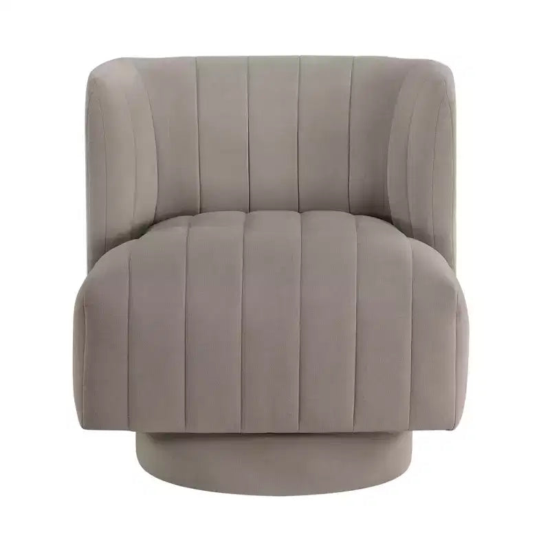 Okak Modern Luxury Swivel Accent Chair with Channel Tufted Details,Upholstered Reading Chair for Living Room,Bedroom,Office