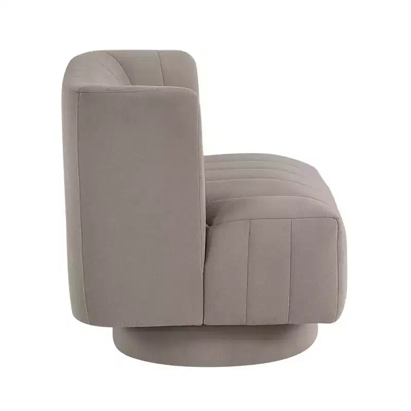 Okak Modern Luxury Swivel Accent Chair with Channel Tufted Details,Upholstered Reading Chair for Living Room,Bedroom,Office
