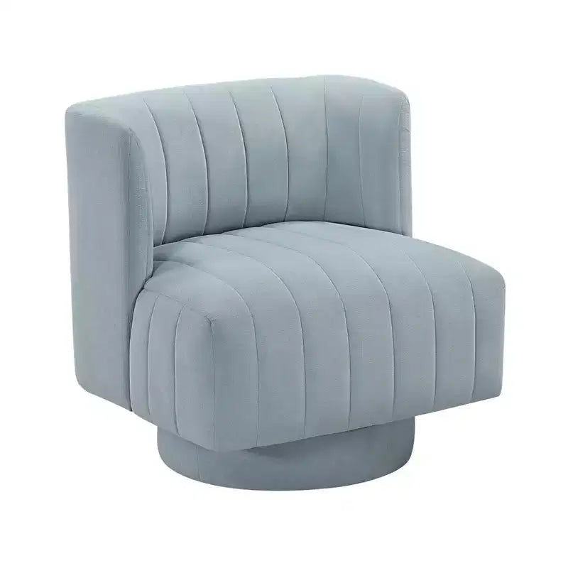 Okak Modern Luxury Swivel Accent Chair with Channel Tufted Details,Upholstered Reading Chair for Living Room,Bedroom,Office