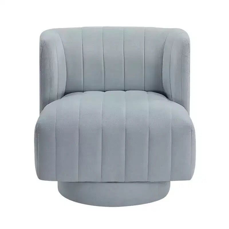 Okak Modern Luxury Swivel Accent Chair with Channel Tufted Details,Upholstered Reading Chair for Living Room,Bedroom,Office