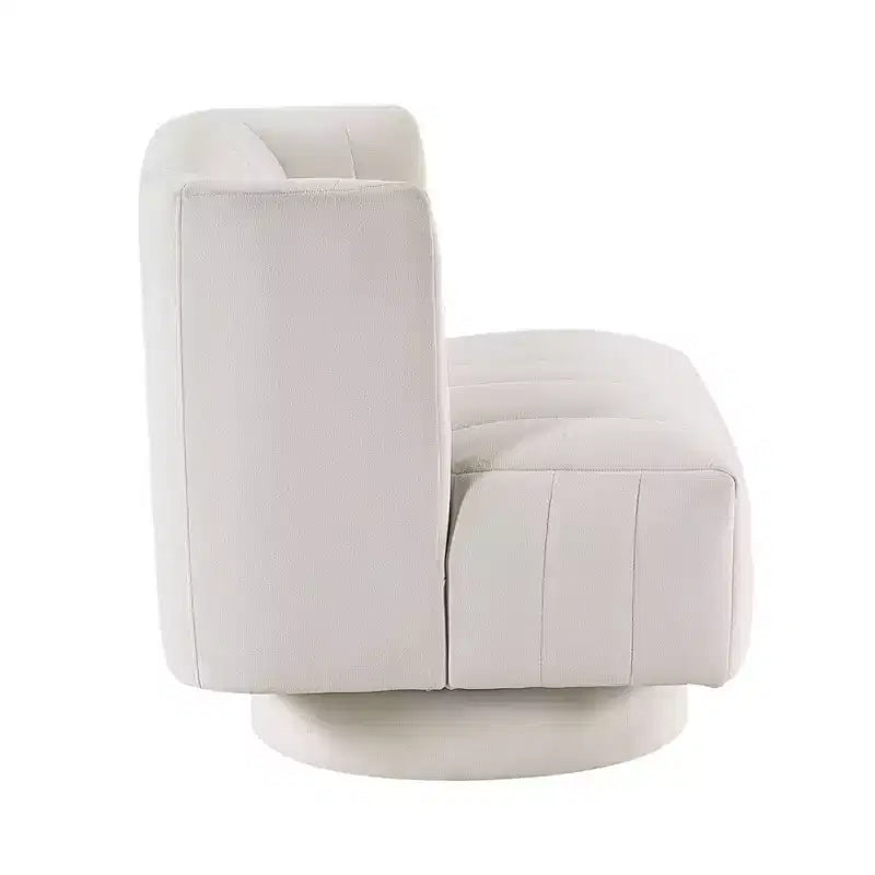Okak Modern Luxury Swivel Accent Chair with Channel Tufted Details,Upholstered Reading Chair for Living Room,Bedroom,Office