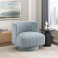 Okak Modern Luxury Swivel Accent Chair with Channel Tufted Details,Upholstered Reading Chair for Living Room,Bedroom,Office