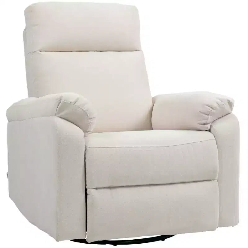 Recliner Chair, Wide Swivel Rocker Chair, Overstuffed Single Sofa with Pocket Spring, Footrest, Quick Assembly