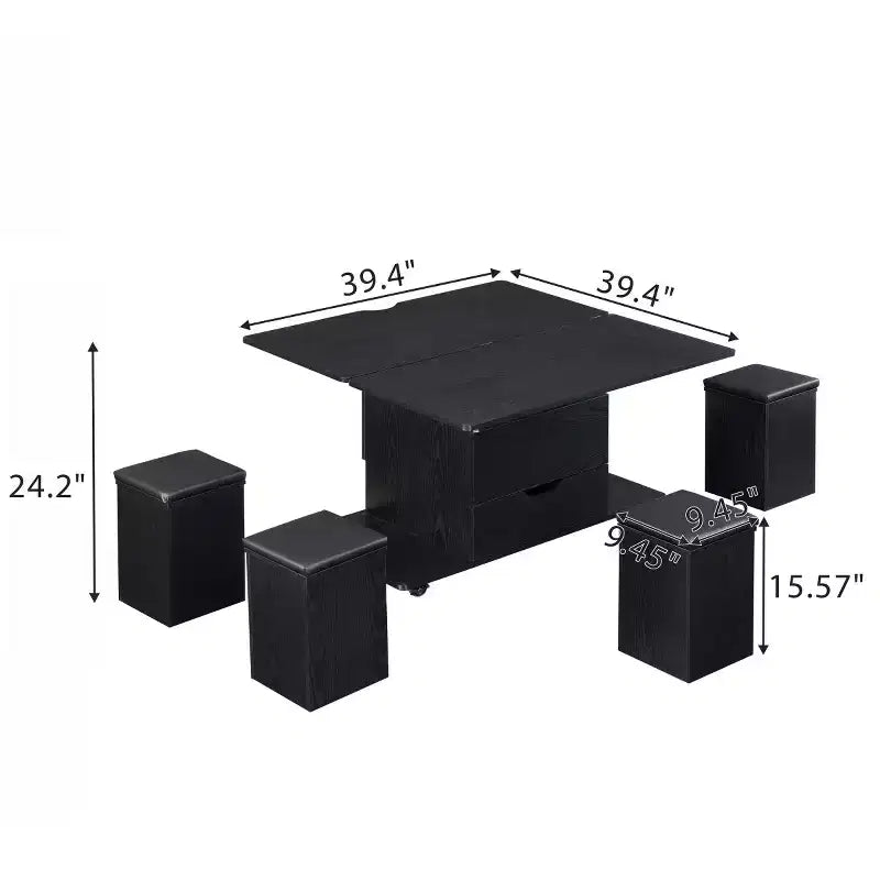 Table basse relevable moderne avec rangement, table centrale mobile pour petits salons ou appartements