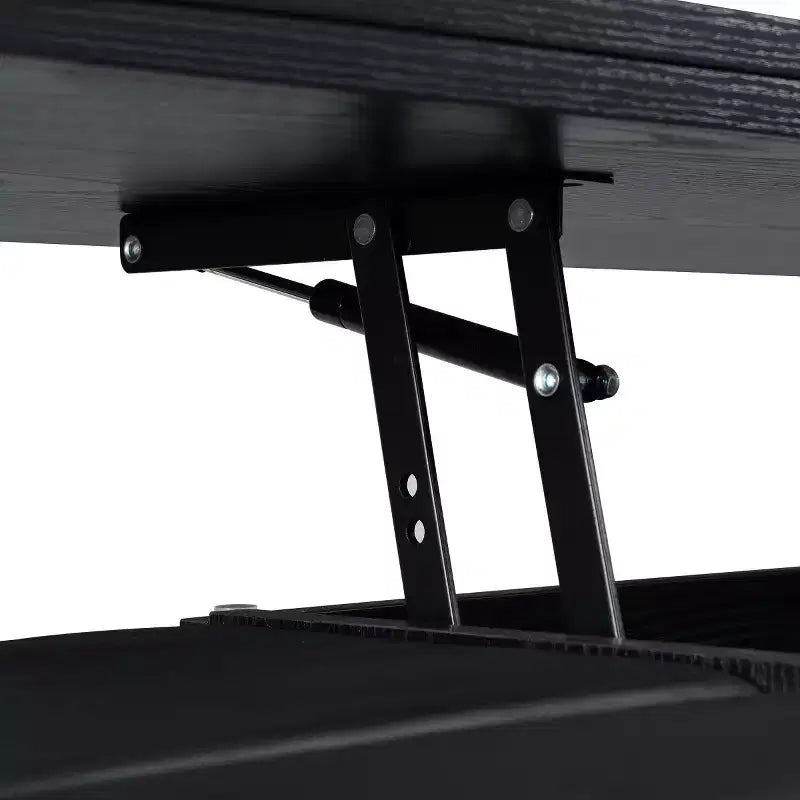 Table basse relevable moderne avec rangement, table centrale mobile pour petits salons ou appartements