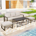 UPTIOT 4-Piece Outdoor Patio Conversation Set