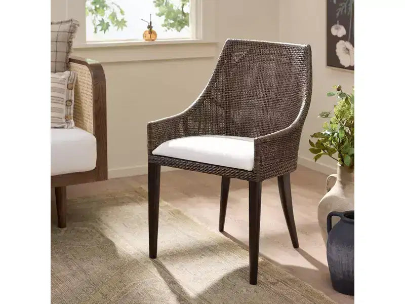 Maro Arm Chair - ACH4905 - Dark Brown/Ivory - Safavieh