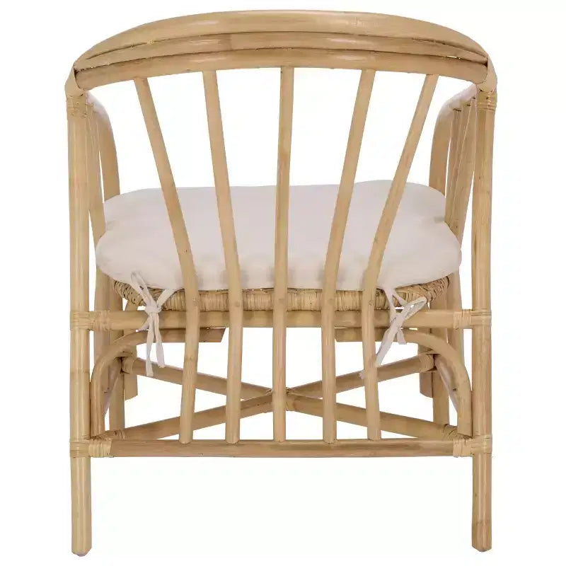 Billie Rattan Dining Chair - SEA8041 - Natural/Cream - Safavieh