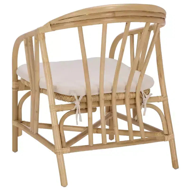 Billie Rattan Dining Chair - SEA8041 - Natural/Cream - Safavieh