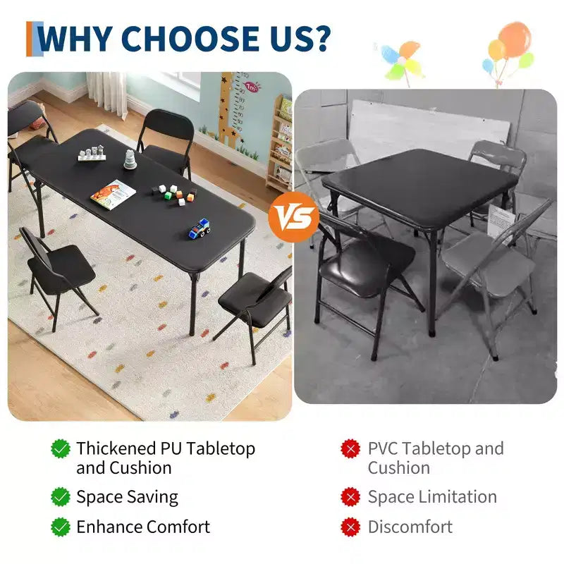 Table pliante pour enfants pour activités, petite table de jeu pour l'apprentissage et les loisirs créatifs en salle de jeux, en classe