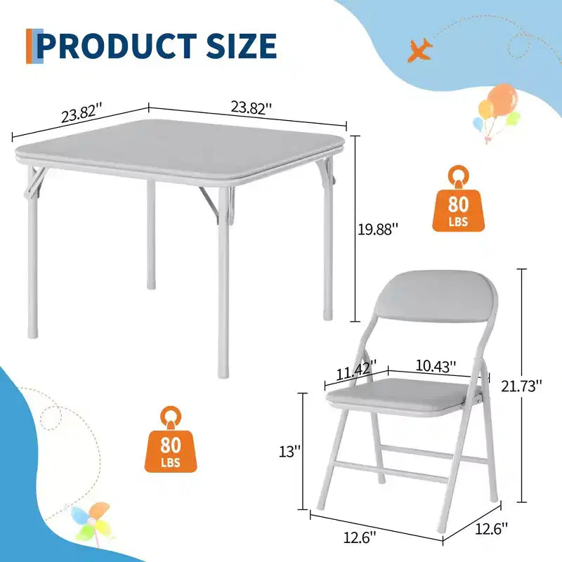 Table pliante pour enfants pour activités, petite table de jeu pour l'apprentissage et les loisirs créatifs en salle de jeux, en classe